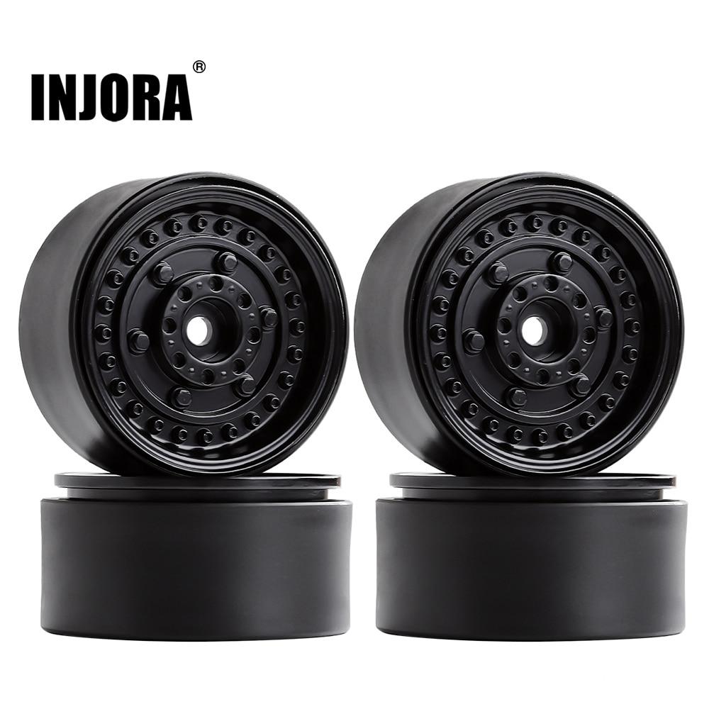 INJORA 4PCS 1.9" Beadlock Wheel Rims for 1/10 Scale RC Crawler, 116g/pcs