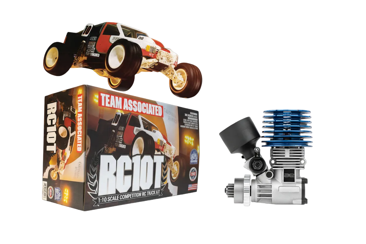 Team Associated RC10GT Gold Edition Nitro Stadium Truck Kit + 15S Engine Bundle