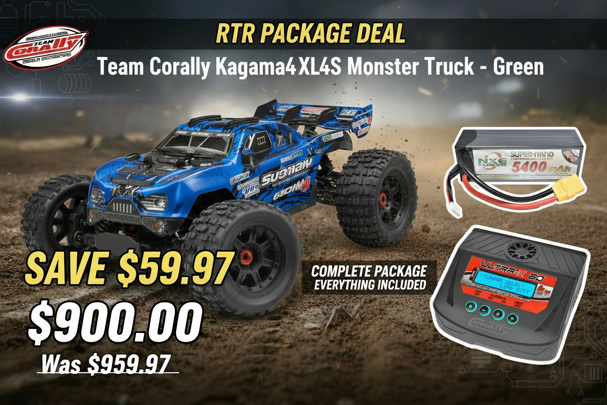 RTR Package Deal - Team Corally Kagama4 XL4S Blue