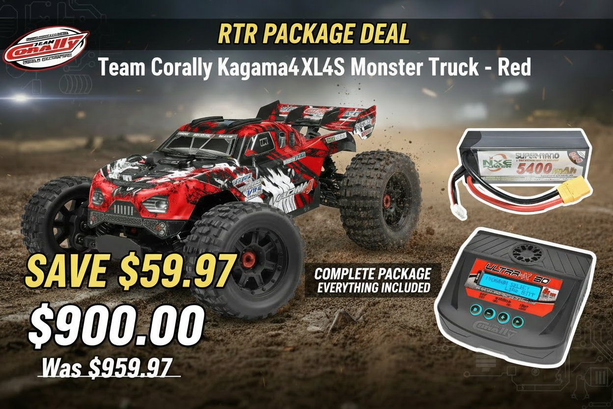 RTR Package Deal - Team Corally Kagama4 XL4S Red