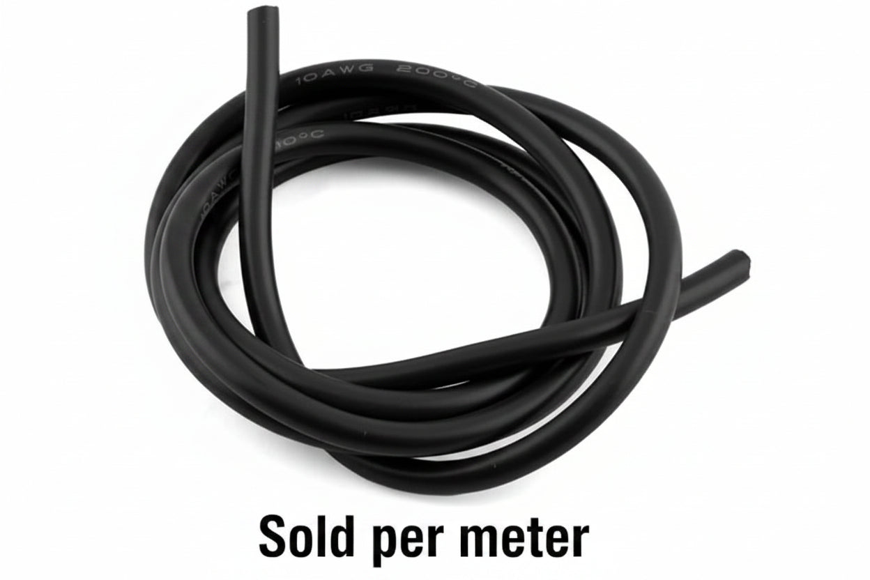 12 gauge Silicone wire Black - per meter