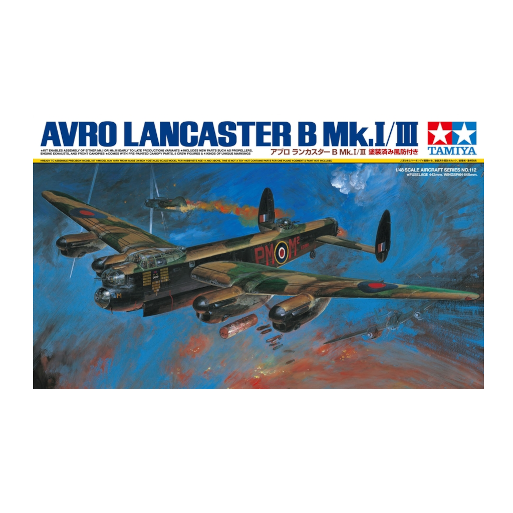 Tamiya 300061112-1:48 Avro Lancester B Mk I/III, vliegtuig