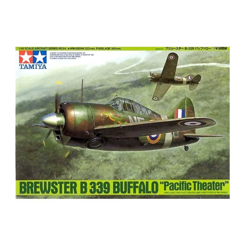 Tamiya 61094 1/48 Scale Brewster B-339 Buffalo - Pacific Theatre - Techtonic Hobbies - Tamiya