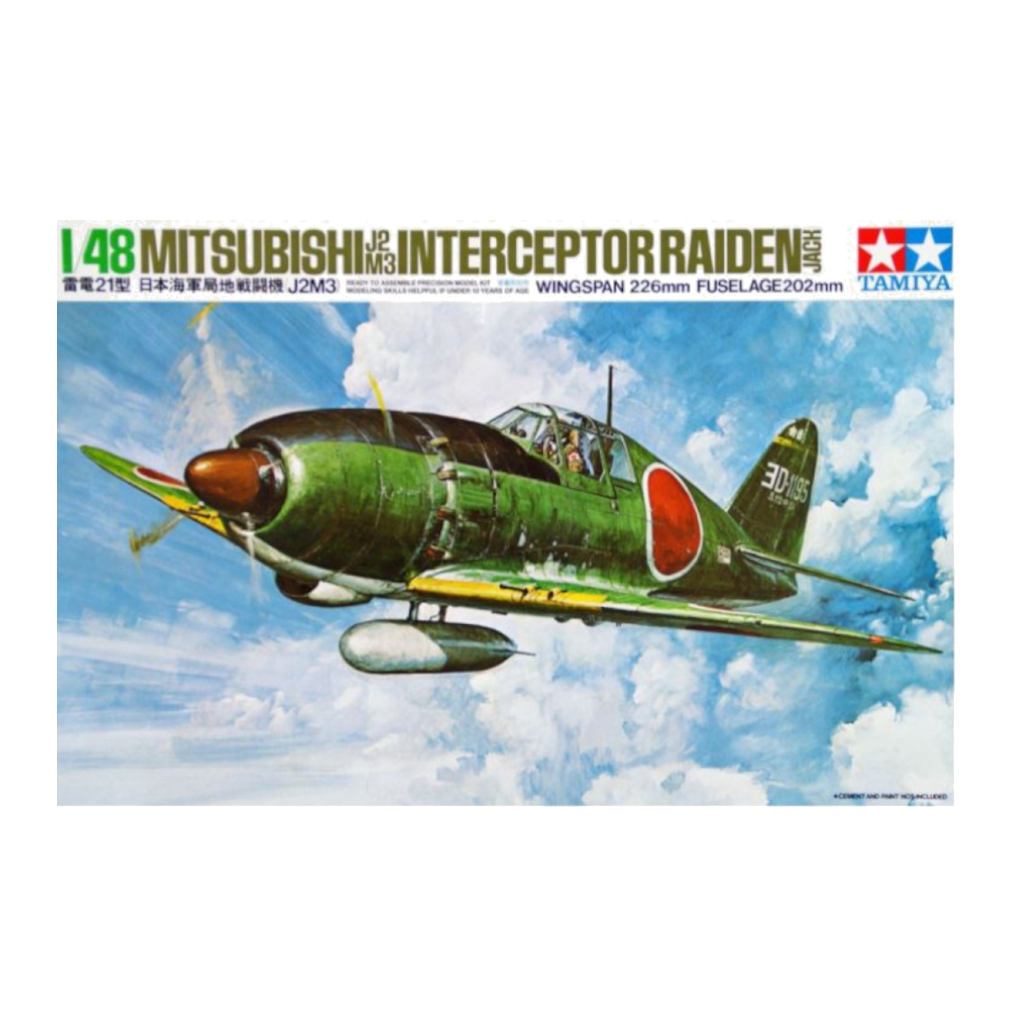 Tamiya 61018 1/48 Scale Mitsubishi J2M3 Interceptor Raiden (Jack) - Techtonic Hobbies - Tamiya
