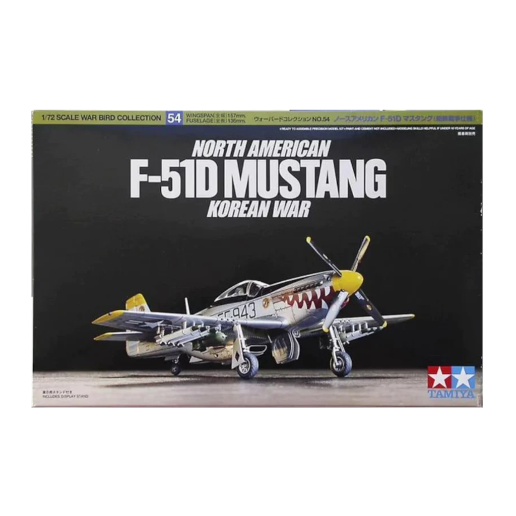 Tamiya 60754 1/72 Scale North American F-51D Mustang Korean War - Techtonic Hobbies - Tamiya