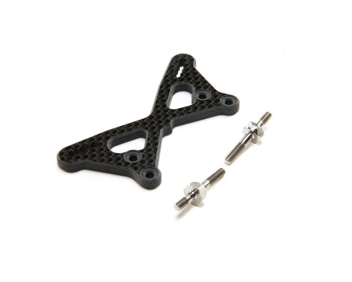 TLR Carbon Front Tower +2mm with Ti Standoffs, 22 5.0 DC Elite