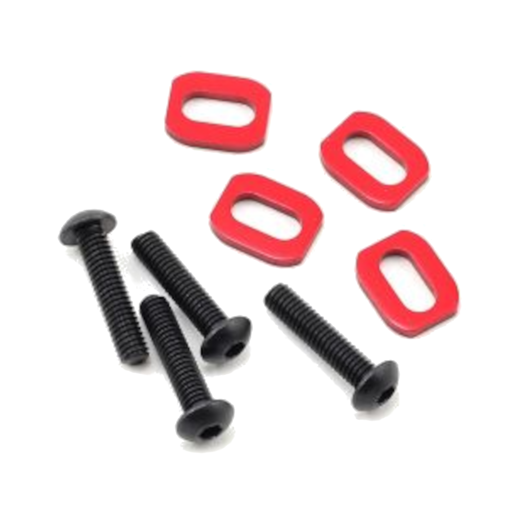 Traxxas 7759R Red Aluminium Motor Mount Spacers w/ Screws - Techtonic Hobbies - Traxxas