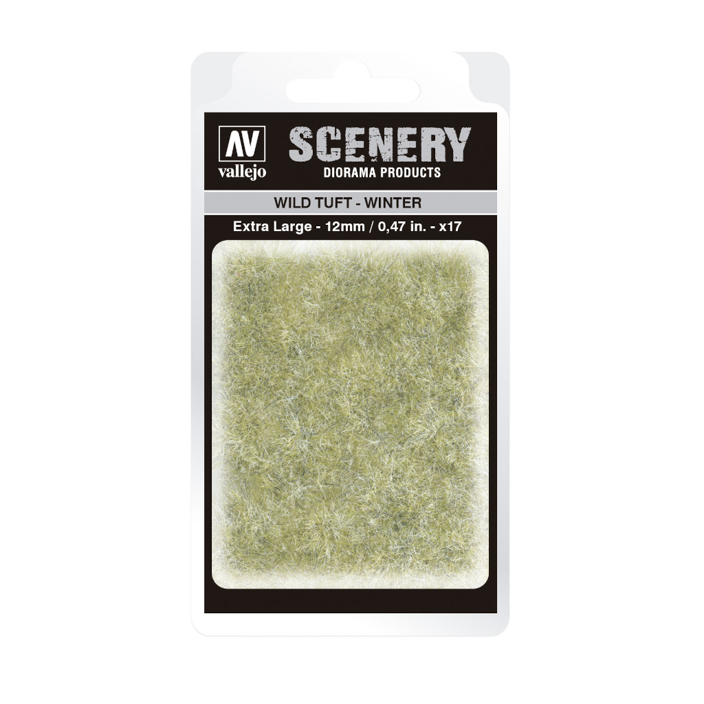 Vallejo Scenery 12mm Dense Winter Wild Tuft 17Pcs - Techtonic Hobbies - Vallejo
