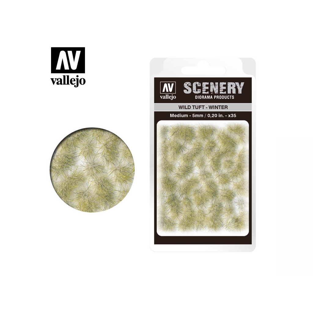 Vallejo Scenery 5mm Winter Wild Tuft 35Pcs - Techtonic Hobbies - Vallejo