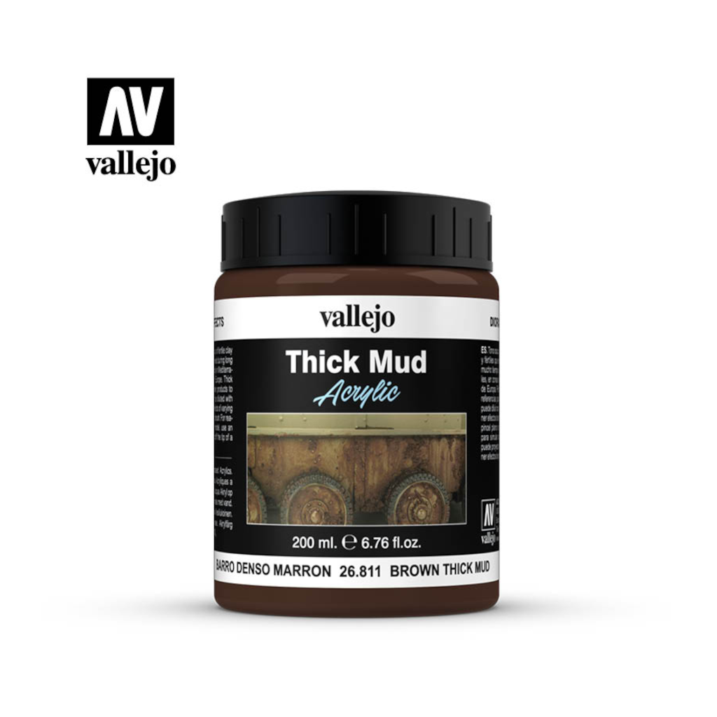Vallejo 26811 Thick Mud - Brown Mud 200ml - Techtonic Hobbies - Vallejo