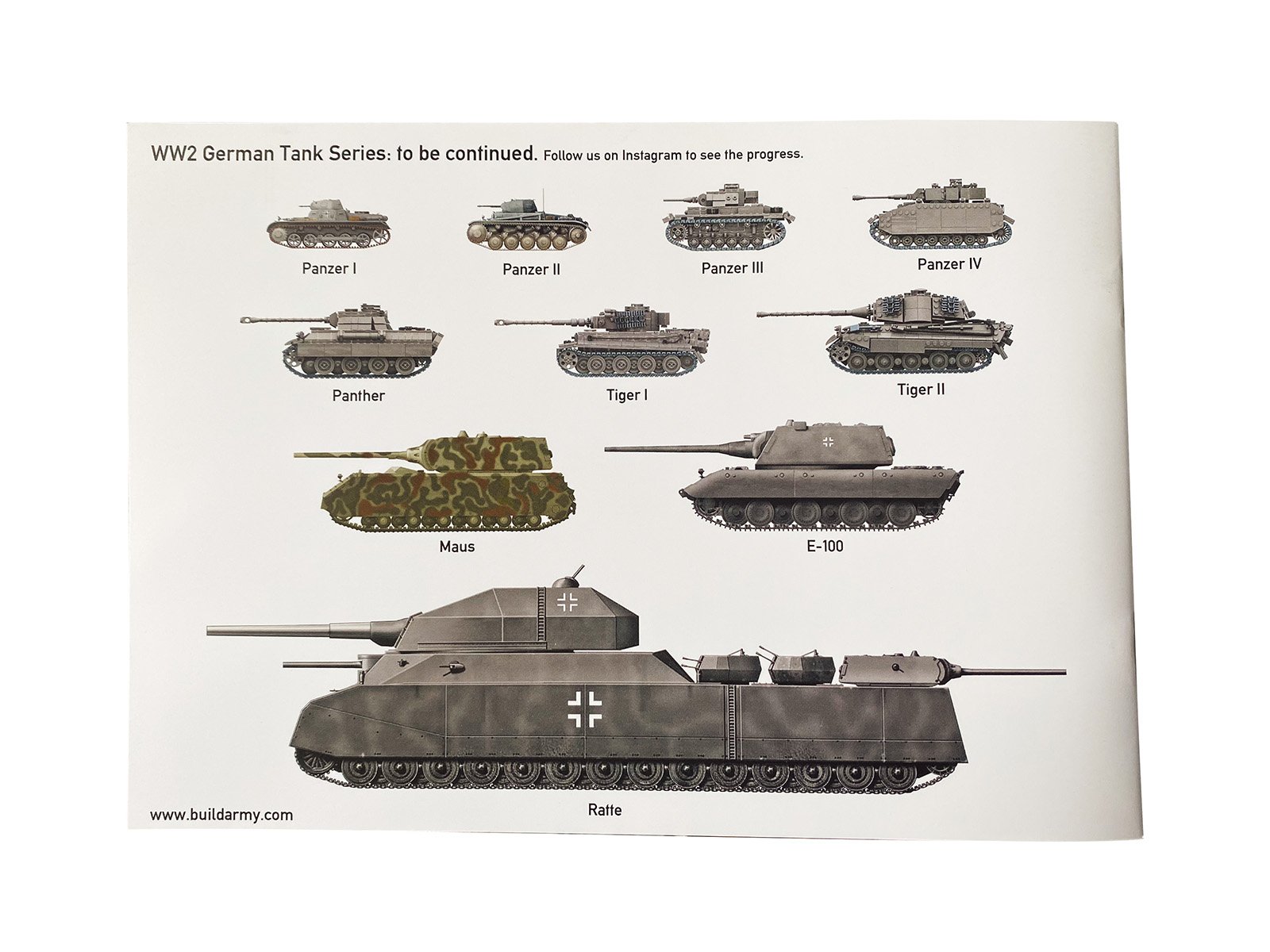 Build Army WW2 Tiger I Tank Ausf E - 1056 Piece LEGO® Compatible Model Kit