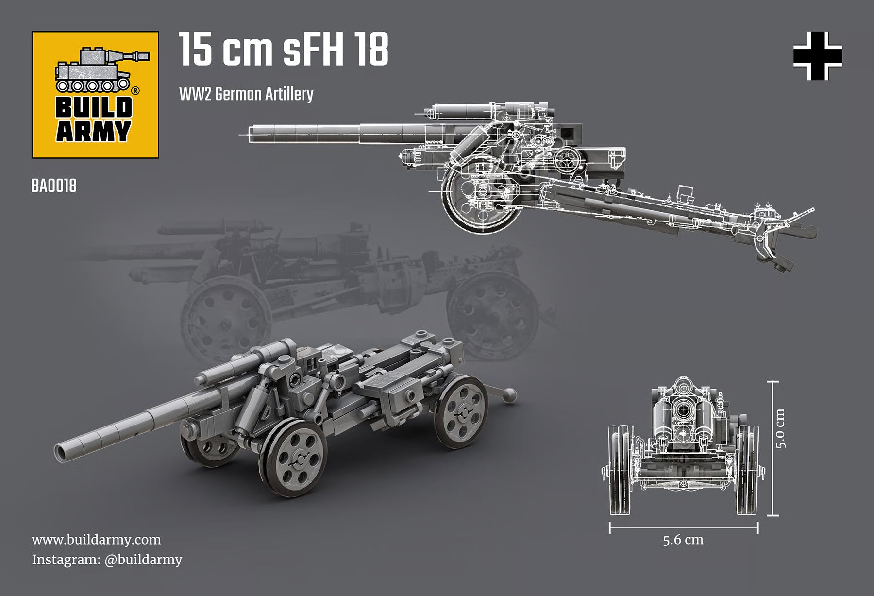German 15cm sFH 18 artillery Version 3