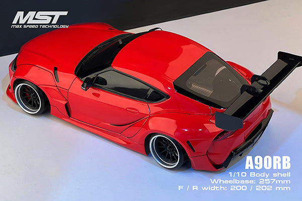 Toyota SUPRA A90 A90RB (200mm F 202mm R) Rocket Bunny Widebody 1/10