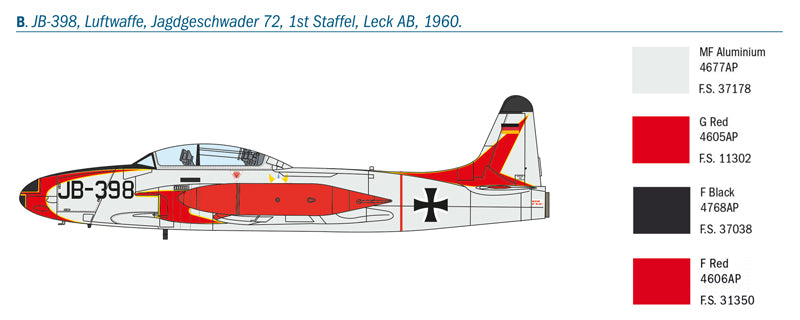 Italeri 01444 1/72 Scale T-33A Shooting Star - Techtonic Hobbies - Italeri