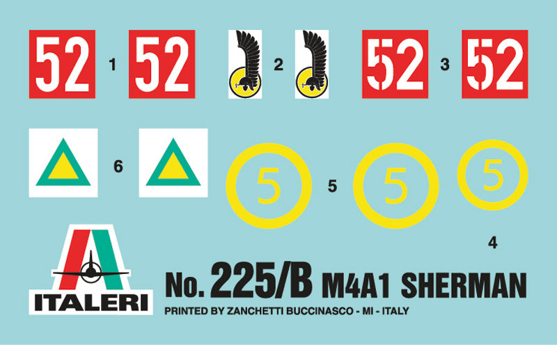 Italeri 00225 1/35 Scale M4A1 Sherman - Techtonic Hobbies - Italeri