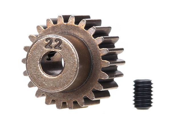 Traxxas-Traxxas  2422: Gear, 22-T Pinion (48-Pitch) (Fits 3Mm Shaft)/ Set Screw-rc-cars-scale-models-sunshine-coast