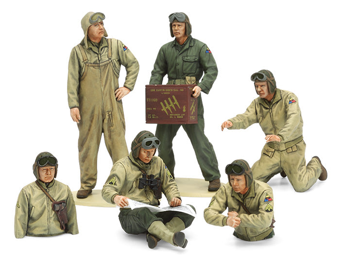Tamiya 1/35 Scale 35347 US Tank Crew Set - European Theater - Techtonic Hobbies - Tamiya