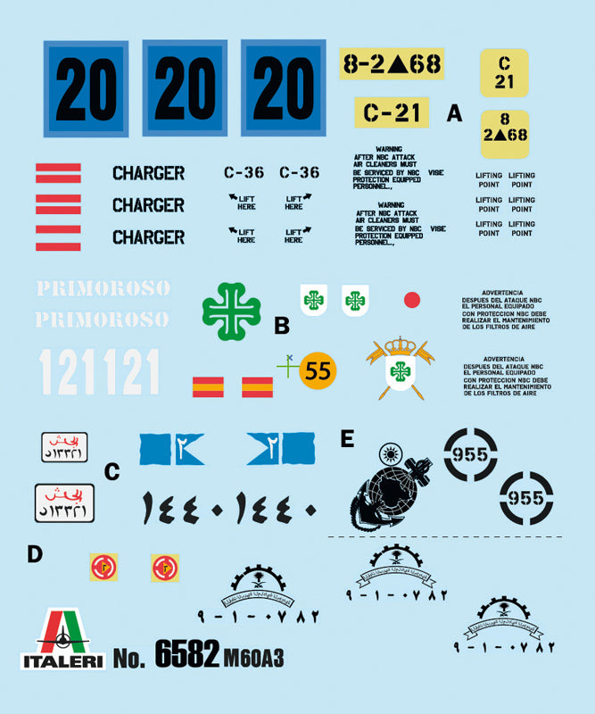 Italeri 06582 1/35 Scale M60A-3 Plastic Model Kit - Techtonic Hobbies - Italeri