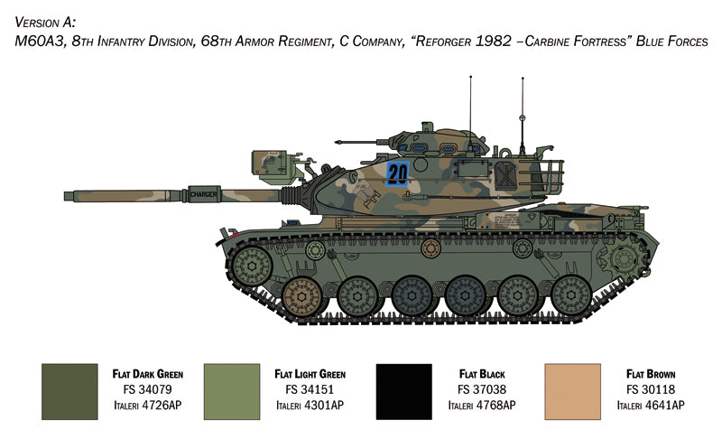 Italeri 06582 1/35 Scale M60A-3 Plastic Model Kit - Techtonic Hobbies - Italeri