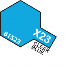 Tamiya-Tamiya Acrylic Mini X-23 CLEAR BLUE-rc-cars-scale-models-sunshine-coast
