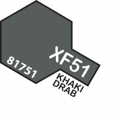 Tamiya-Tamiya Acrylic Mini XF-51 KHAKI DRAB-rc-cars-scale-models-sunshine-coast
