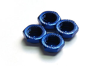 Tornado RC-Tornado Rc Serrated Cap Nut M12*1.25 Blue (4Pcs)-Alumina Material -rc-cars-scale-models-sunshine-coast