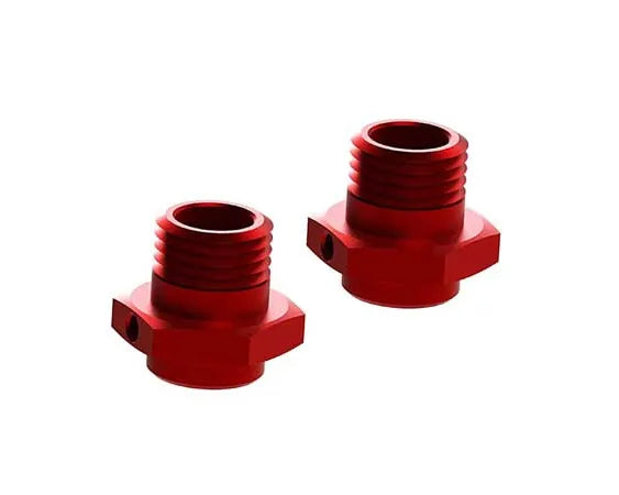 Arrma-Arrma Aluminium Wheel Hex, 17mm, 16.5mm Thick, Red, 2 Pieces, AR310484-rc-cars-scale-models-sunshine-coast