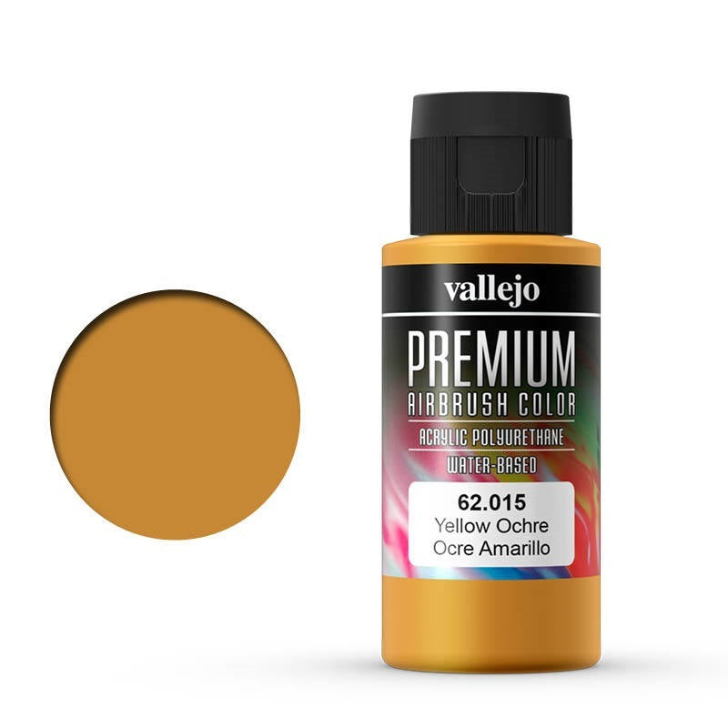 Vallejo-Vallejo premium acrylic airbrush colour Yellow Ochre -rc-cars-scale-models-sunshine-coast