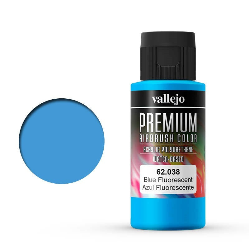 Vallejo-Vallejo premium acrylic airbrush colour Blue Fluo -rc-cars-scale-models-sunshine-coast