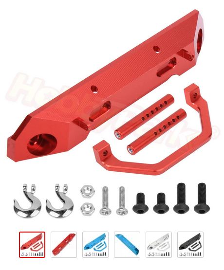 Techtonic-Techtonic Aluminum Metal Front Bumper (Red) -rc-cars-scale-models-sunshine-coast