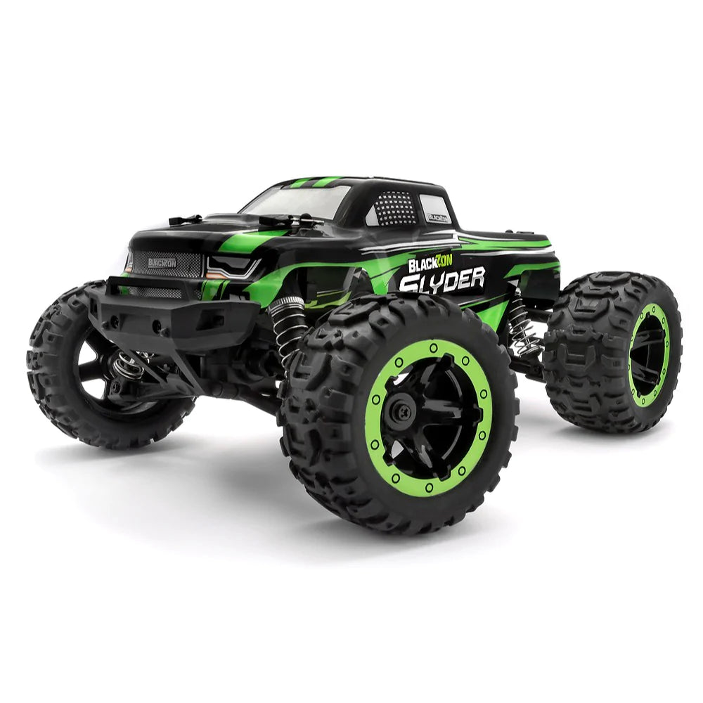 BlackZon Slyder MT 1/16 4WD Brushed Electric RC Monster Truck Green (RC Car) - Techtonic Hobbies - Blackzon