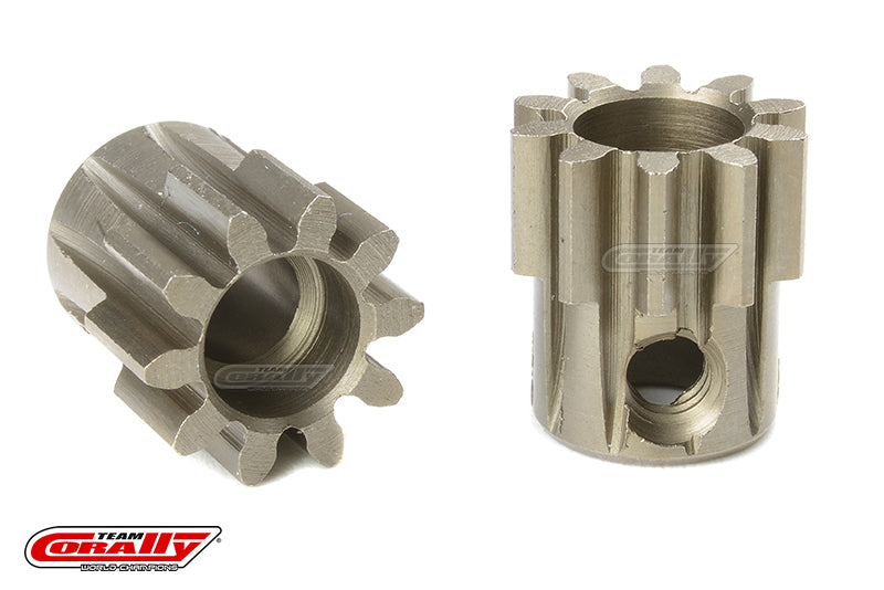 Team Corally-Team Corally - M1.0 Pinion - Short - Hardened Steel - 10 Teeth - Shaft Dia. 5mm-rc-cars-scale-models-sunshine-coast