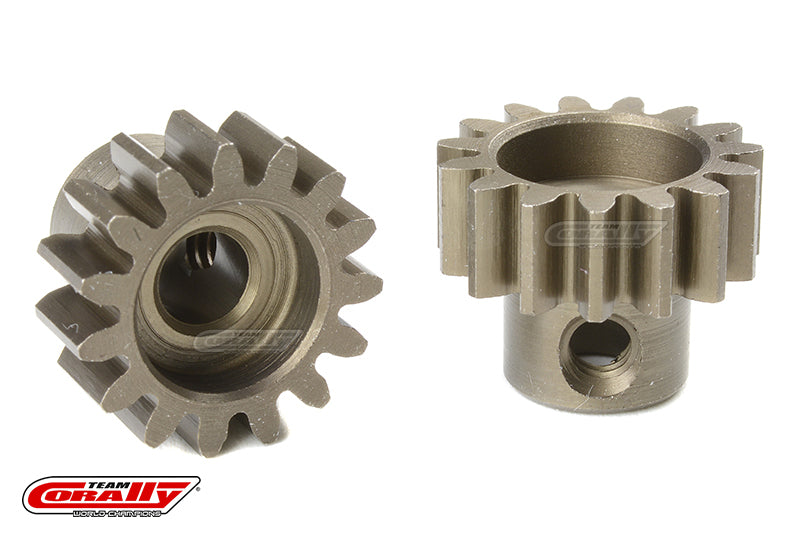 Team Corally-Team Corally - M1.0 Pinion - Short - Hardened Steel - 15 Teeth - Shaft Dia. 5mm-rc-cars-scale-models-sunshine-coast