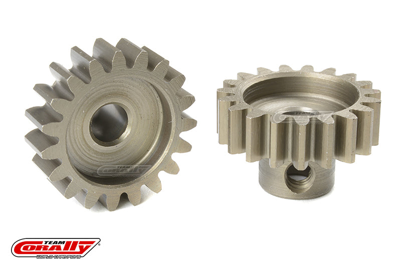 Team Corally-Team Corally - M1.0 Pinion - Short - Hardened Steel - 19 Teeth - Shaft Dia. 5mm-rc-cars-scale-models-sunshine-coast