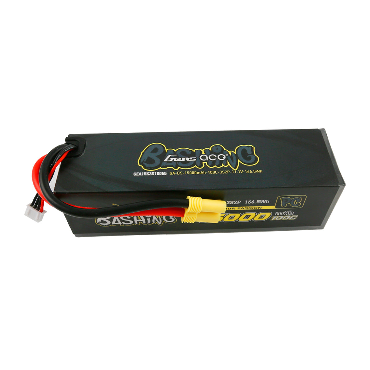 Gens Ace-Gens Ace 3S Bashing 15000mAh 11.1V 100C Hardcase/Hardwired LiPo Battery (EC5)-rc-cars-scale-models-sunshine-coast