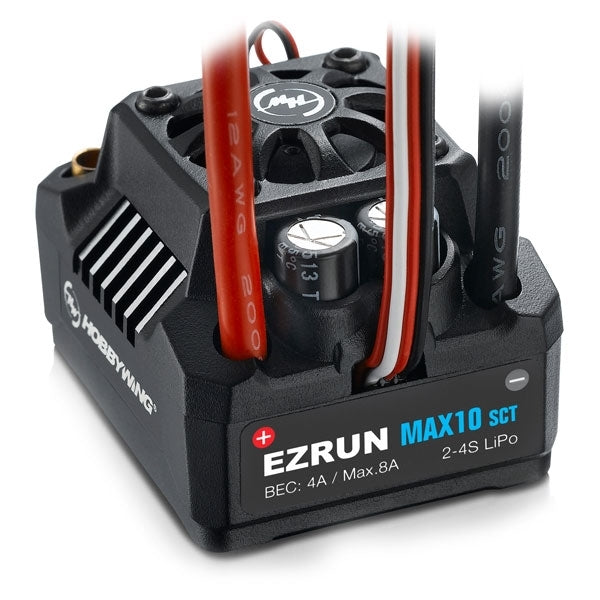 Hobbywing-Hobbywing Ezrun Max10 Sct Esc 120Amp 2-4S S/Less-rc-cars-scale-models-sunshine-coast