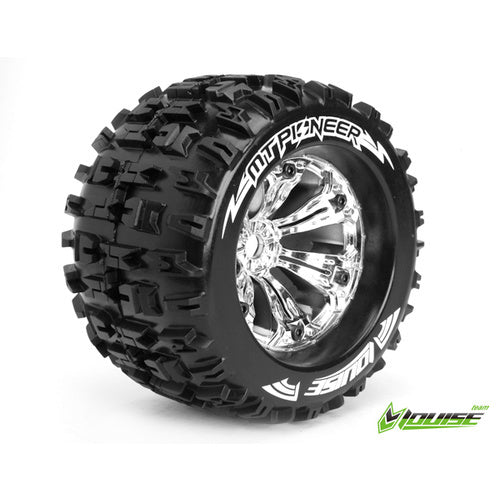 Louise World-MT-Pioneer 1/8 Monster Truck Tyres Chrome 1/2 Offset -rc-cars-scale-models-sunshine-coast