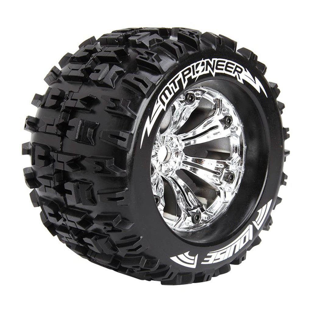 Louise World MT-Pioneer 1/8 Monster Truck Tyres Chrome 1/2 Offset LT3218C - Techtonic Hobbies - Louise World