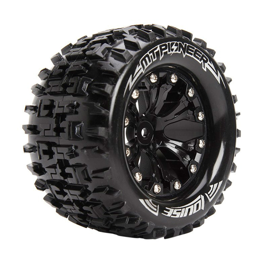 Louise World MT-Pioneer Tyre On Black Rim 0 Offset LT3202B - Techtonic Hobbies - Louise World