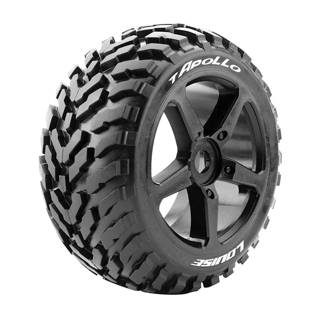 Louise World T-Apollo 1/8th truggy tyre black/spoke LT3252BL - Techtonic Hobbies - Louise World