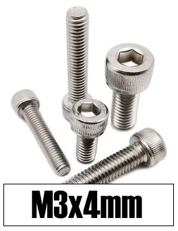 Techtonic Hex Socket, Cap Head Screw (10 pcs) M3 x 4mm - Techtonic Hobbies - Techtonic