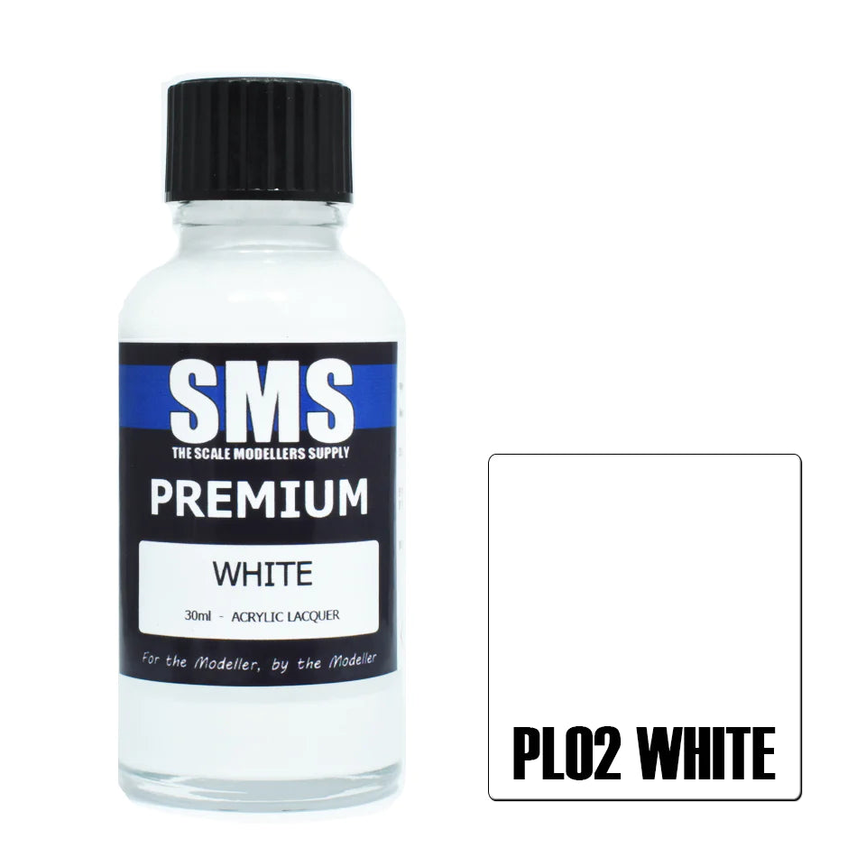 Scale Modellers Supply-SMS Premium WHITE 30ml-rc-cars-scale-models-sunshine-coast