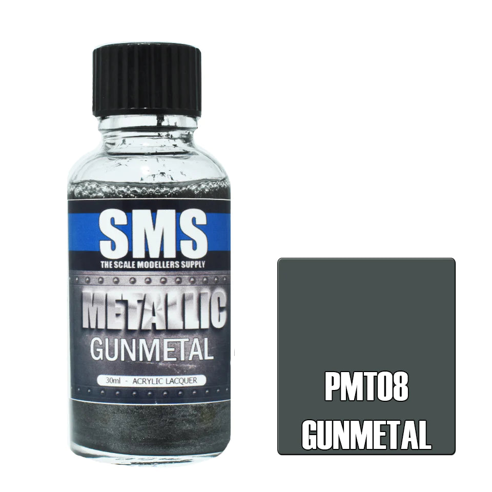 Scale Modellers Supply-Metallic GUNMETAL 30ml-rc-cars-scale-models-sunshine-coast