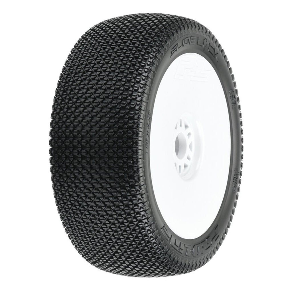 Proline Slide Lock M3 1:8 Buggy Mtd V2 White Wheels F/R 9064-32 - Pr9064-32 - Techtonic Hobbies - Proline Racing