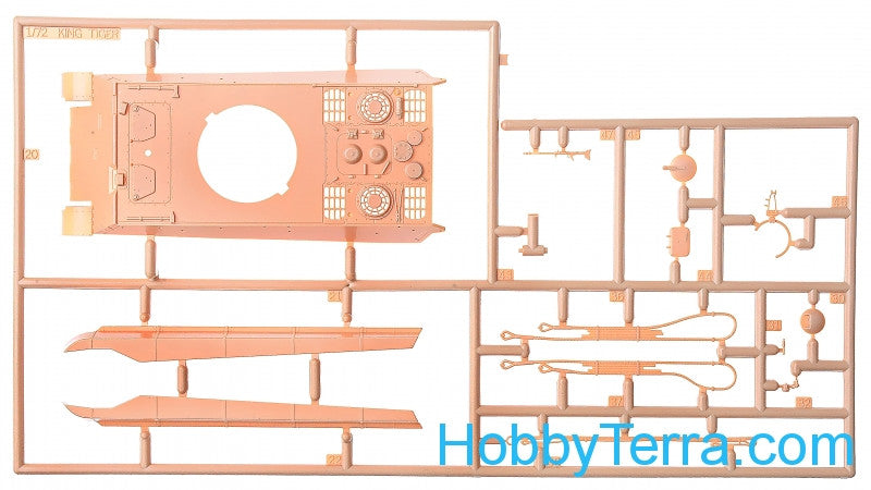 Revell 03129 1/72 Scale Tiger II Ausf. B (German WW2 Heavy Tank) Plastic Model Kit (Scale Model) - Techtonic Hobbies - Revell