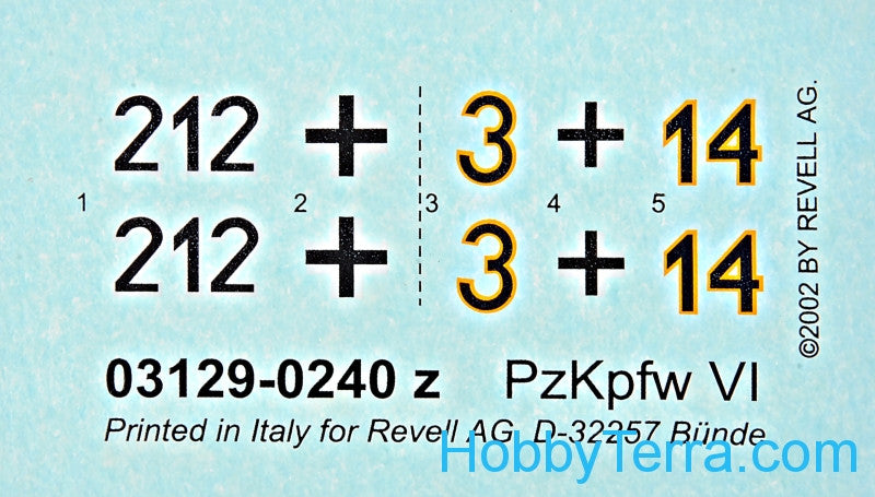 Revell 03129 1/72 Scale Tiger II Ausf. B (German WW2 Heavy Tank) Plastic Model Kit (Scale Model) - Techtonic Hobbies - Revell