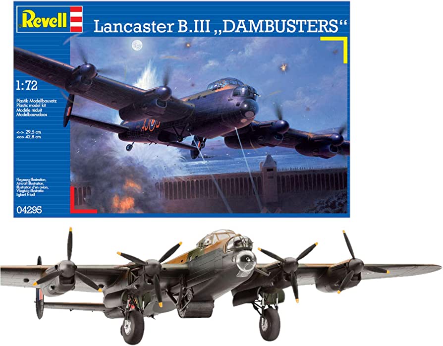 Revell 04295 1/72 Scale Avro Lancaster DAMBUSTERS (British WW2 Bomber) Plastic Model Kit (Scale Model) - Techtonic Hobbies - Revell