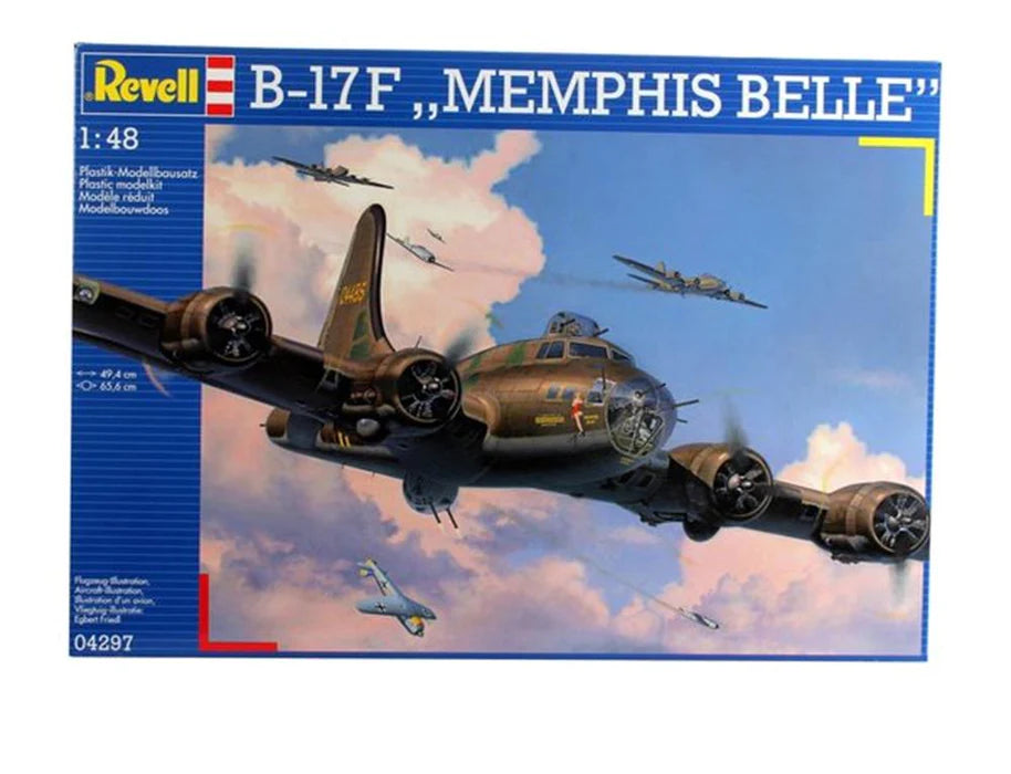 Revell 04297 1/48 scale Boeing B-17F Flying Fortress - Memphis Belle (American WW2 Bomber) Plastic Model Kit  (Scale Model) - Techtonic Hobbies - Revell