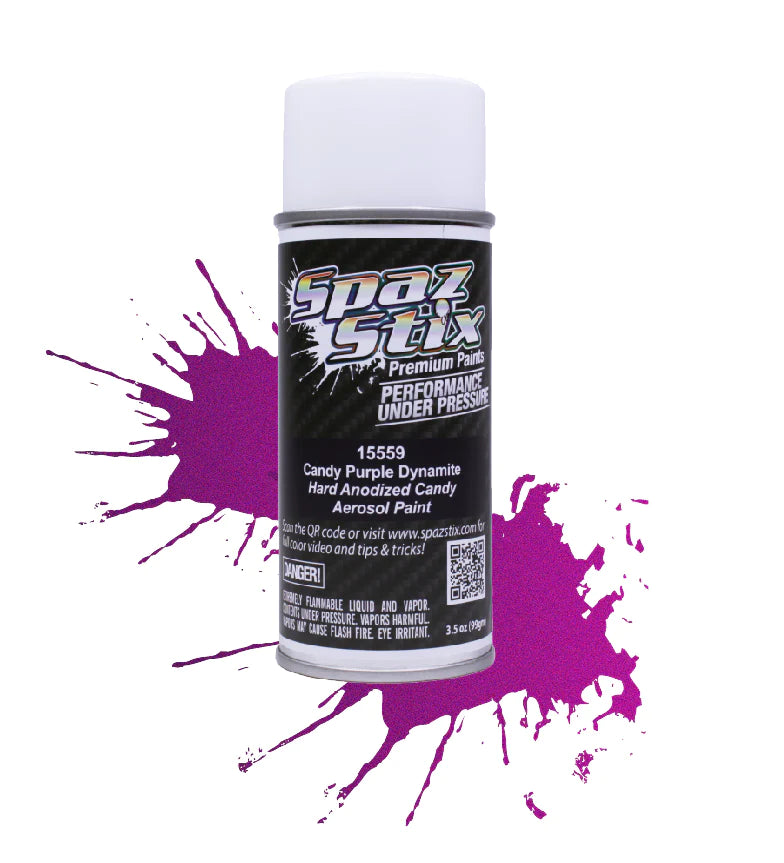 Spazstix-Spazstix - Candy purple dynamite AEROSOL PAINT, 3.5OZ CAN-rc-cars-scale-models-sunshine-coast