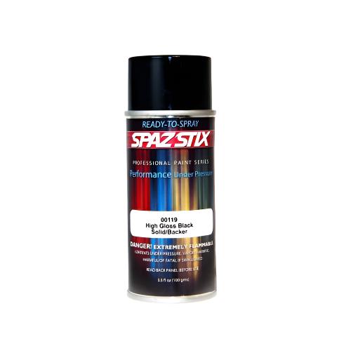 Spazstix-Spazstix HIGH GLOSS BLACK / BACKER PAINT AEROSOL 3.5OZ - SZXA00119 -rc-cars-scale-models-sunshine-coast